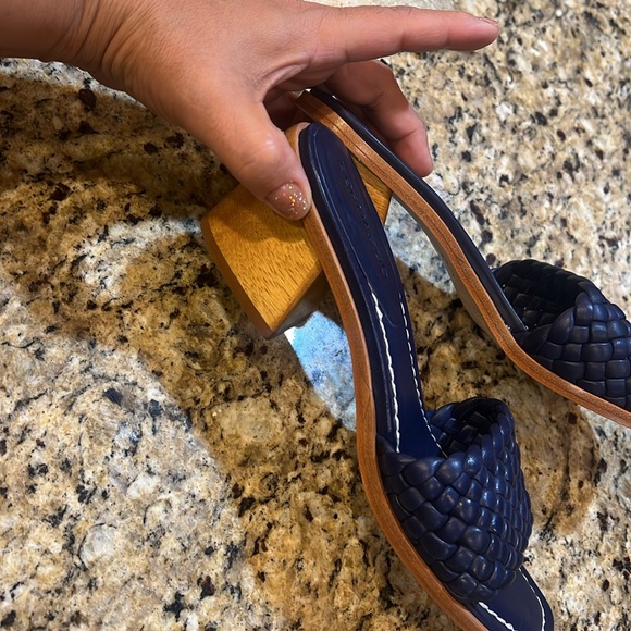 Bernardo Leather Wood Sandals - Picture 8 of 10